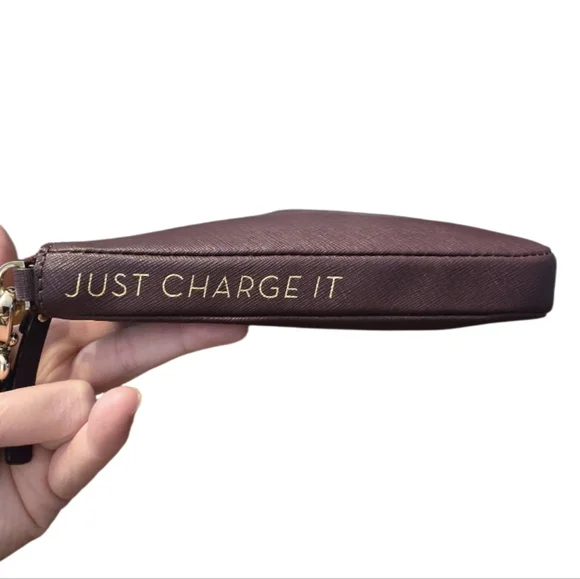 kate spade Plum Saffiano Leather Wristlet Clutch with Gold Hardware - Picture 5 of 10